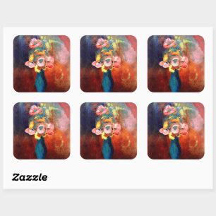 Adesivo Quadrado Eetéal Vase das Flores