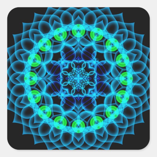Adesivo Quadrado Eethal Lotus Mandala (Frente)