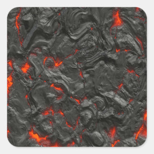 Adesivo Quadrado efeito de fundo Lava vulcânico