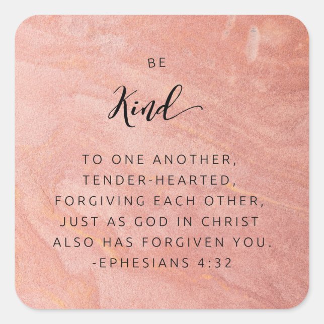 Adesivo Quadrado Efesianos 4:32 (Frente)