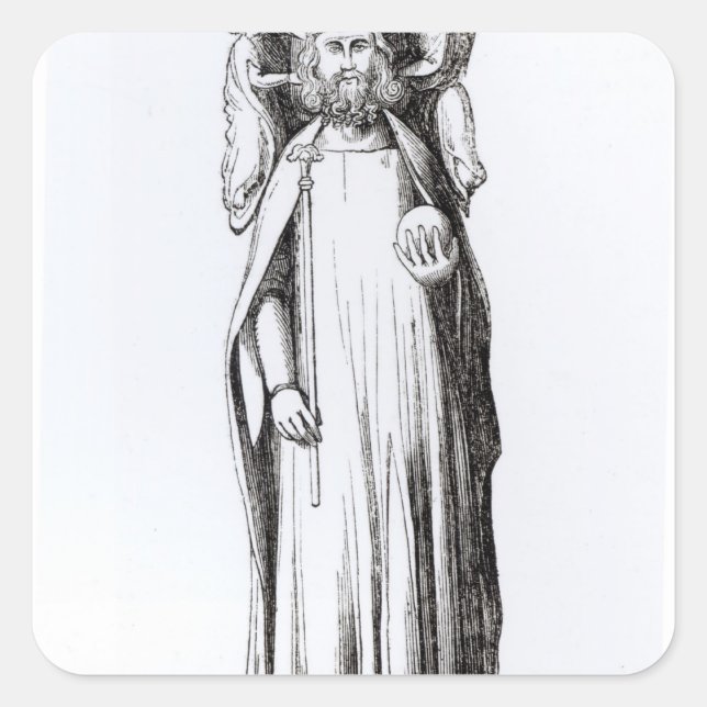 Adesivo Quadrado Effigue de Edward II da Catedral de Gloucester (Frente)