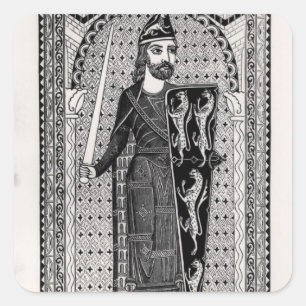 Adesivo Quadrado Efígie de Geoffrey Plantagenet