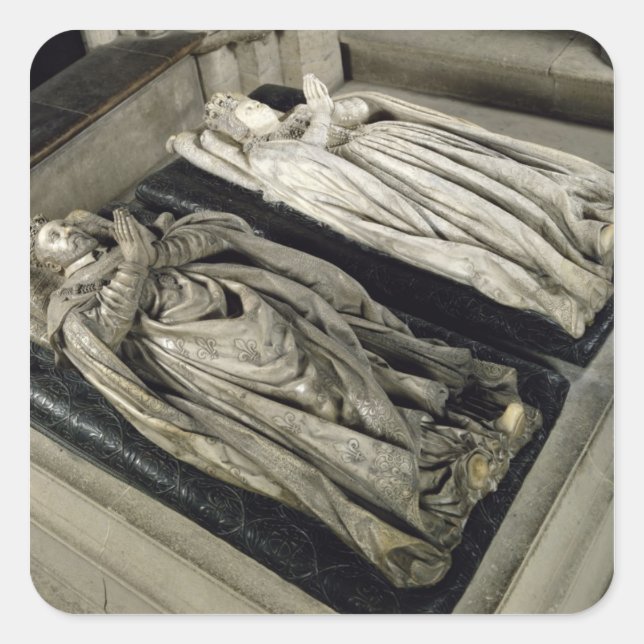 Adesivo Quadrado Efígies de Henri II e Catherine de Medici (Frente)