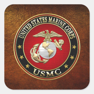 Adesivo Quadrado EGA do USMC [edição especial] [3D]