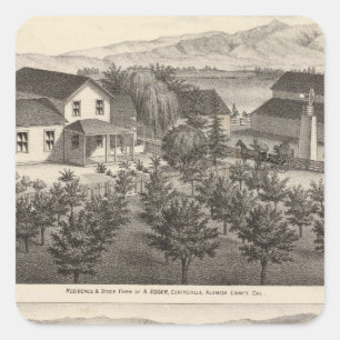 Adesivo Quadrado Egger, residências de Haines, fazendas