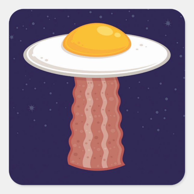 Adesivo Quadrado Eggstraterrestre (Frente)