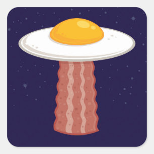 Adesivo Quadrado Eggstraterrestre