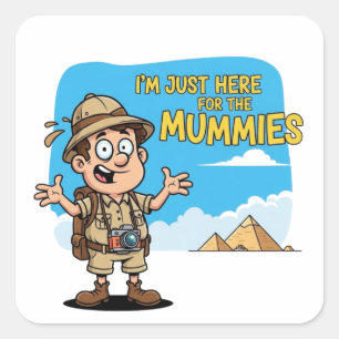 Adesivo Quadrado Egípcia Mummies Ancian Premium Sticker