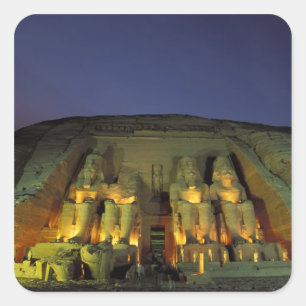 Adesivo Quadrado Egito, Abu Simbel, Figuras colossais de Ramessés