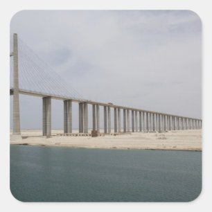 Adesivo Quadrado Egito, Canal de Suez. Ponte da Paz