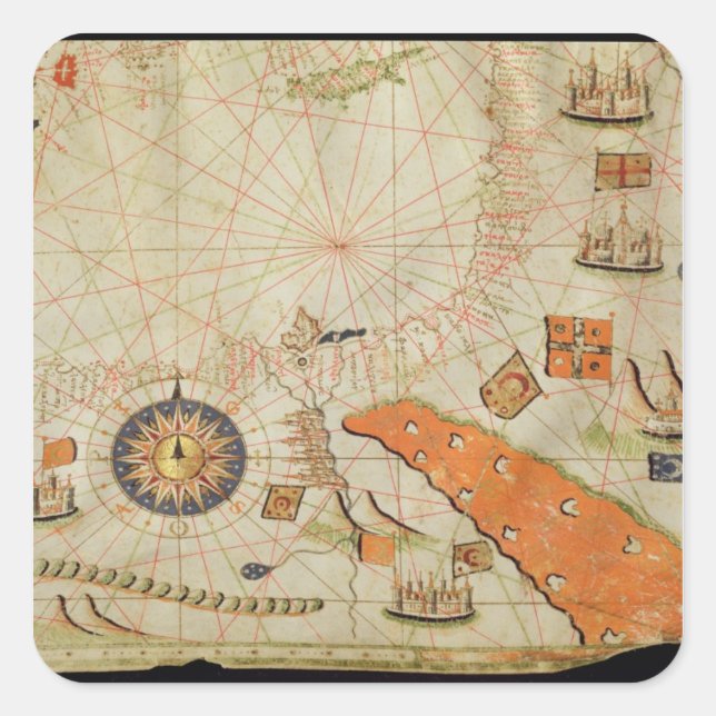 Adesivo Quadrado Egito e Mar Vermelho (Frente)