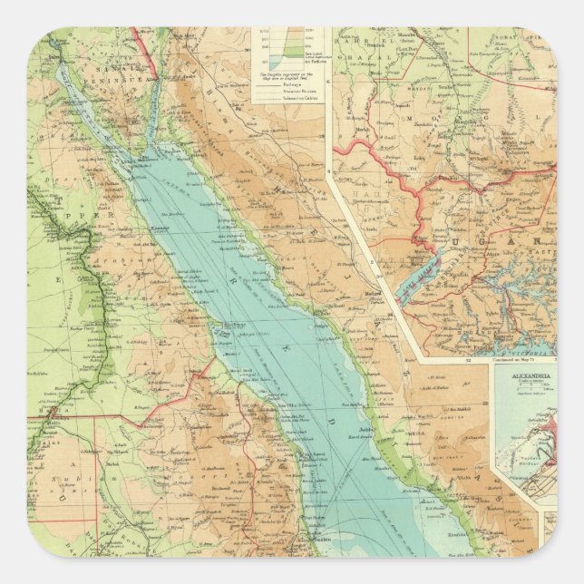 Adesivo Quadrado Egito e o Nilo (Frente)