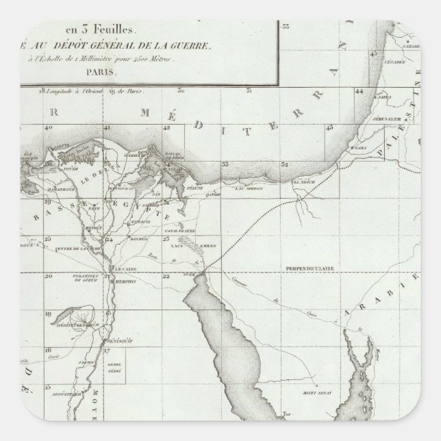 Adesivo Quadrado Egito e Palestina (Frente)