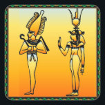 Adesivo Quadrado Egyptian Hieroglyphics Sticker<br><div class="desc">Egyptian Hieroglyphics Sticker</div>