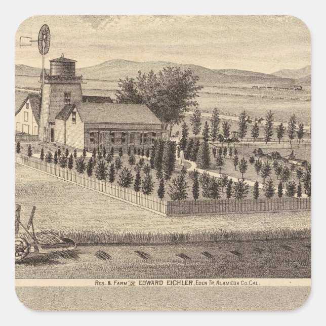 Adesivo Quadrado Eichler, residências Meyer (Frente)