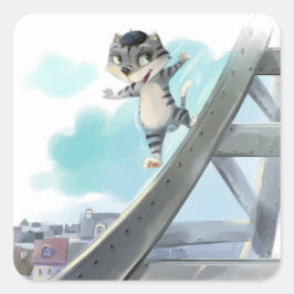 Adesivo Quadrado Eiffel Tower Square Stickers