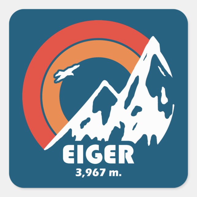 Adesivo Quadrado Eiger Sun Eagle (Frente)