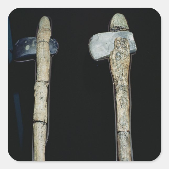 Adesivo Quadrado Eixos Pedra, Pré-histórico (Frente)