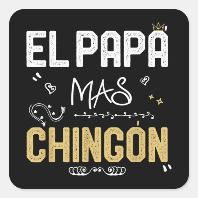 Adesivo Quadrado El Papa Mas Chingon Pai espanhol Legal mexicano (Frente)