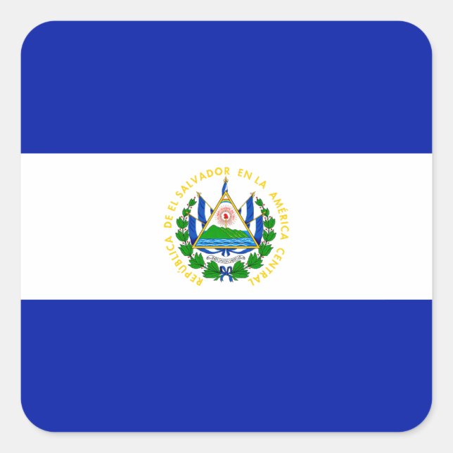 Adesivo Quadrado El Salvador (Frente)