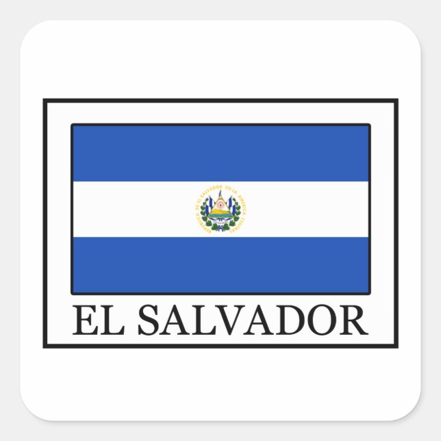 Adesivo Quadrado El Salvador (Frente)