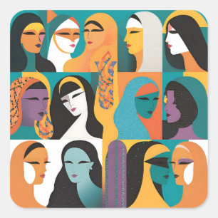 Adesivo Quadrado Ela é a Revolução