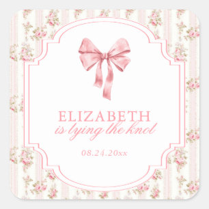 Adesivo Quadrado Ela é Casando de Arco de coquete