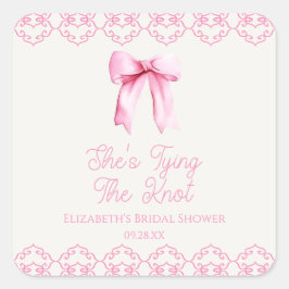 Adesivo Quadrado Ela é Casando de Arco de Rosa