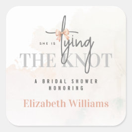 Adesivo Quadrado Ela É Casando, Partido Moderno Chá de panela