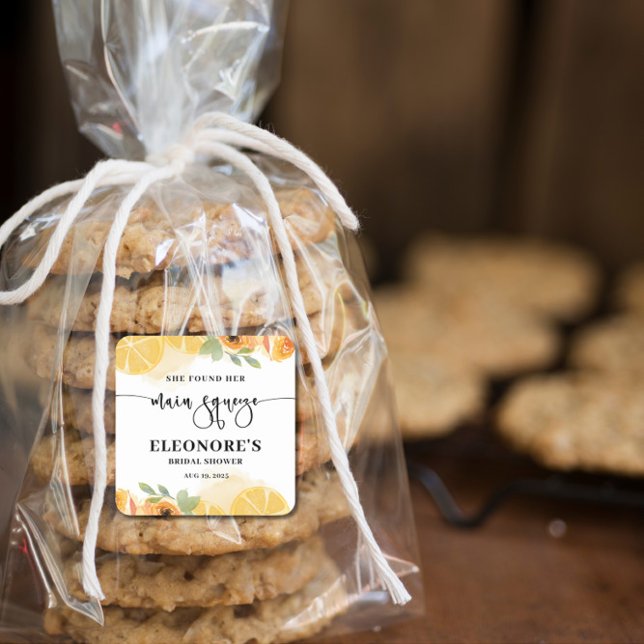 Adesivo Quadrado Ela Encontrou seu Aperto Chá de Panela  (Criador carregado)