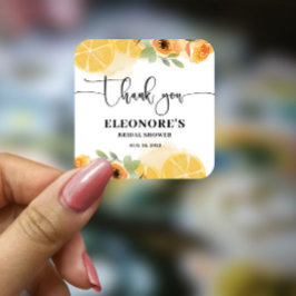 Adesivo Quadrado Ela Encontrou seu Aperto Chuveiro de Noiva 