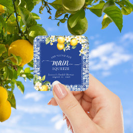 Adesivo Quadrado Ela Encontrou Seu Esposo Lemons Chá de Noiva