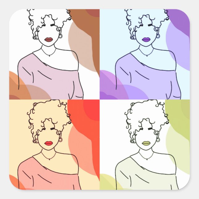 Adesivo Quadrado Elas (Frente)