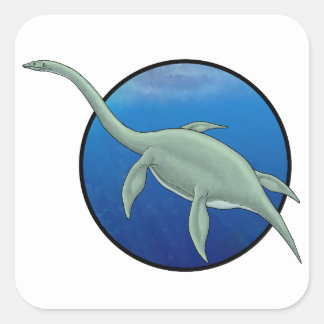 Adesivo Quadrado Elasmosaurus