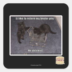 Adesivo Quadrado Ele é defeituoso