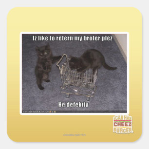 Adesivo Quadrado Ele é defeituoso