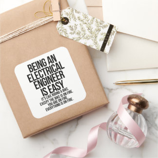 Adesivo Quadrado Electrical engineer