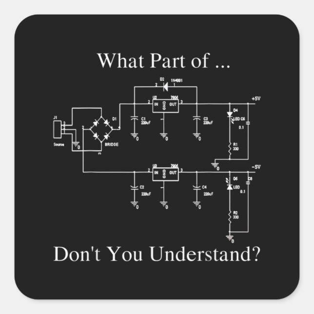 Adesivo Quadrado Electrical Engineer Gift Funny Engineering Sarcasm (Frente)
