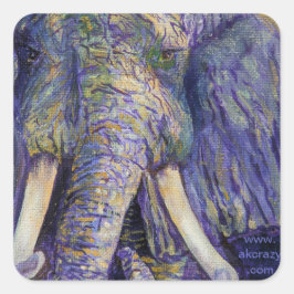 Adesivo Quadrado Elefante mosaico