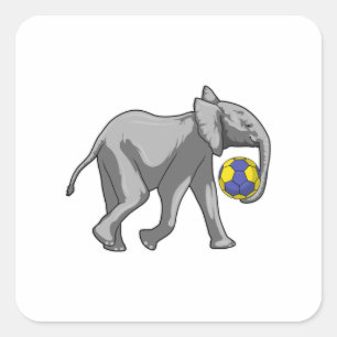 Adesivo Quadrado Elefante no Esportes de Andebol