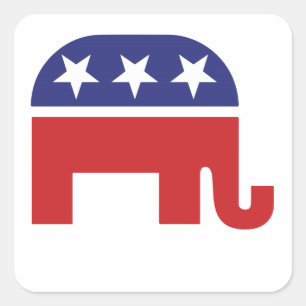 Adesivo Quadrado Elefante Original Republicano