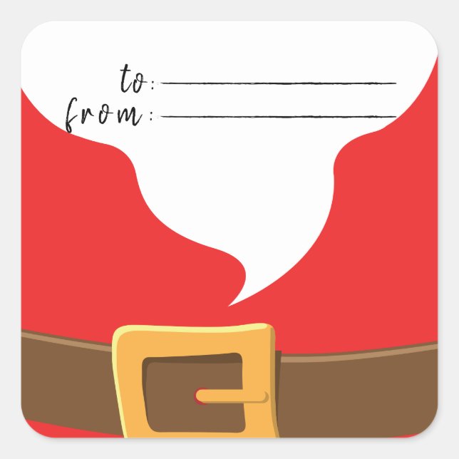 Adesivo Quadrado Elegance Feliz Natal Papai Noel Dotada (Frente)