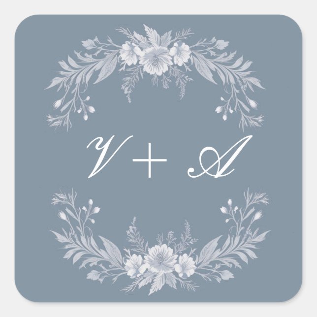 Adesivo Quadrado Elegância em Blooms (Frente)