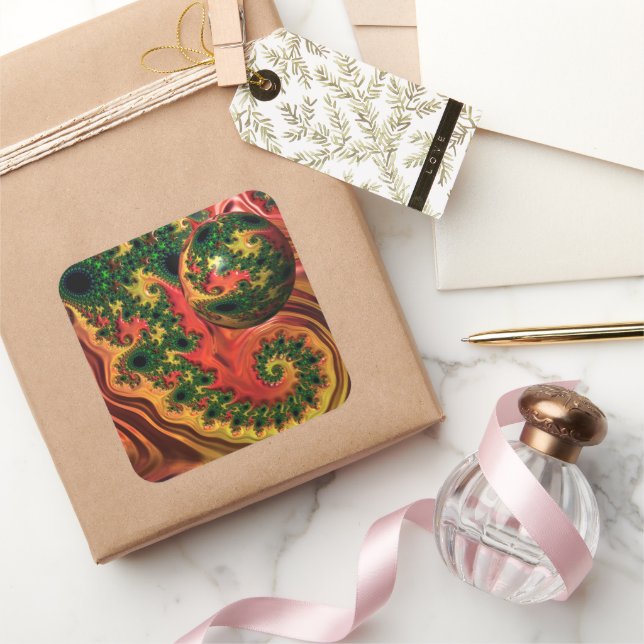 Adesivo Quadrado Elegância Fiery - Um estudo sobre complexidade (Presentear)