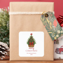 Elegant Christmas Tree – Red Ribbon