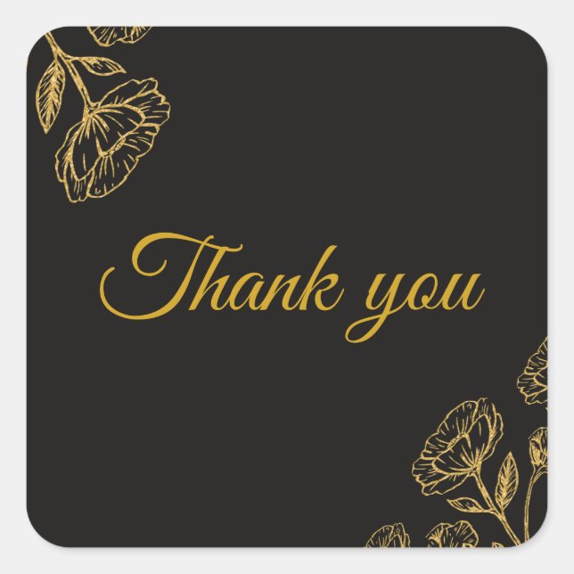 Adesivo Quadrado Elegant Dual Birthday Soiree (Frente)