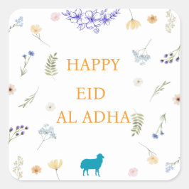 Adesivo Quadrado Elegant Floral Eid al-Adha 