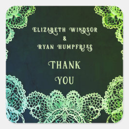 Adesivo Quadrado Elegant Lace" Wedding Invitation Collection