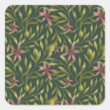 Elegant Pink Flower Pattern on Dark Background