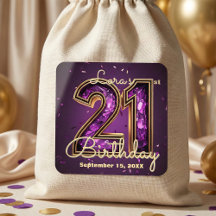 Elegant Sparkly Purple Crystal 21st Birthday Party